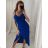 Šaty letní na ramínka dámské (S/M ONE SIZE) ITALSKÁ MÓDA IMPSH226357/DR -   tmavě růžová -   S/M