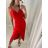 Šaty letní na ramínka dámské (S/M ONE SIZE) ITALSKÁ MÓDA IMPSH226357/DR -   tmavě růžová -   S/M