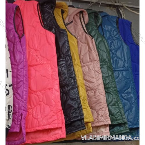 Vesta šusťáková s kapucňou dámska (M/L/XL ONE SIZE) TALIANSKA MODA IM422889