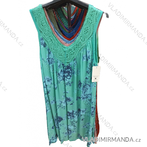 Šaty letné bez rukávu dámske nadrozmer (L/XL/2XL ONE SIZE) INDICKÁ MÓDA IMB22192