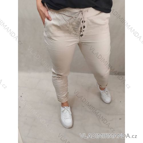 Kalhoty strečové dlouhé dámské (XL/2XL ONE SIZE) ITALSKá MODA IM422198LH