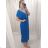 Šaty maxi dlouhé oversize letní krátký rukáv dámské nadrozměrné (M/L/XL/2XL ONE SIZE) ITALSKÁ MÓDA IMM22MS55153