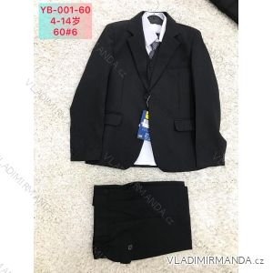 Souprava společenská oblek sako, vesta, kalhoty, košile, kratava dorost dětská chlapecká (4-14 LET) ACTIVE SPORT ACT22YB-001-60