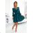 339-2 BINDY Feminine dress with a neckline - green