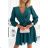 339-2 BINDY Feminine dress with a neckline - green