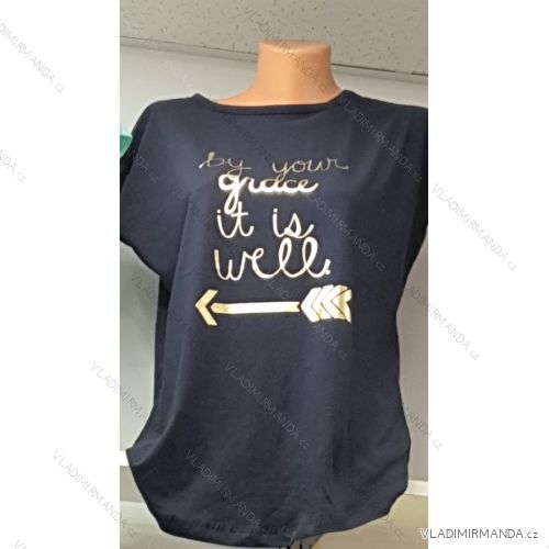 Tričko krátký rukáv dámské (M-XL) TURECKÁ MÓDA TMWG22GYA0886