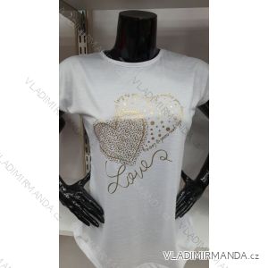 Tričko krátký rukáv dámské (M-XL) TURECKÁ MÓDA TMWG22GYA0871