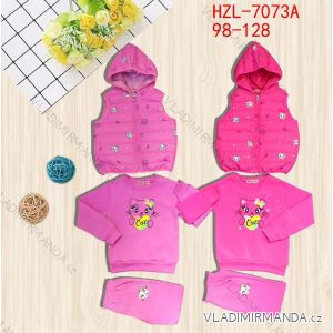 Set aus Weste mit Kapuze, Sweatshirt und Jogginghose für Kinder Mädchen (98-128) ACTIVE SPORT ACT22HZL-7073A