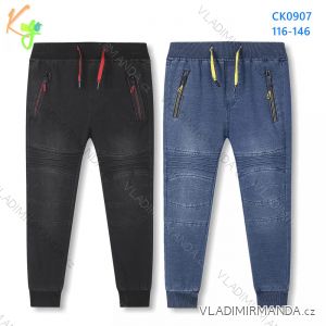 Rifle jeans dlouhé dětské dorost chlapecké (116-146) KUGO CK0907