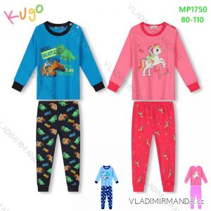 Langer Baby-Pyjama für Mädchen und Jungen (80-110) KUGO MP1750