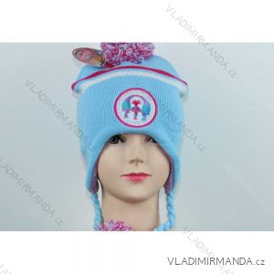 Čepice zimní pletená trolové dětská dívčí (3-8let) SETINO YRB0003-BL