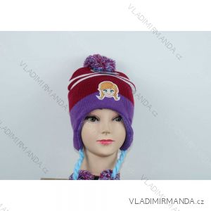 Čepice zimní pletená emoji dětská dívčí (3-8let) SETINO YRB0011-RD