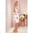 388-2 FRANCES - chiffon dress with a neckline - mallow pattern