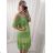 Dress with 3/4-sleeve ladies pocket (uni sl) ITALIAN Fashion IM3181746 XL/2XL Green