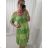 Dress with 3/4-sleeve ladies pocket (uni sl) ITALIAN Fashion IM3181746 XL/2XL Green