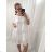 Women's Summer Cotton Short Sleeve Dress (S/M ONE SIZE) ITALIAN FASHION IM722253