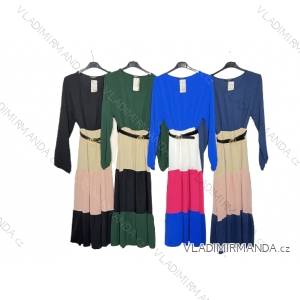 Women's Warm Long Sleeve Dress (L / XL ONE SIZE) ITALIAN FASHION IM421MIA