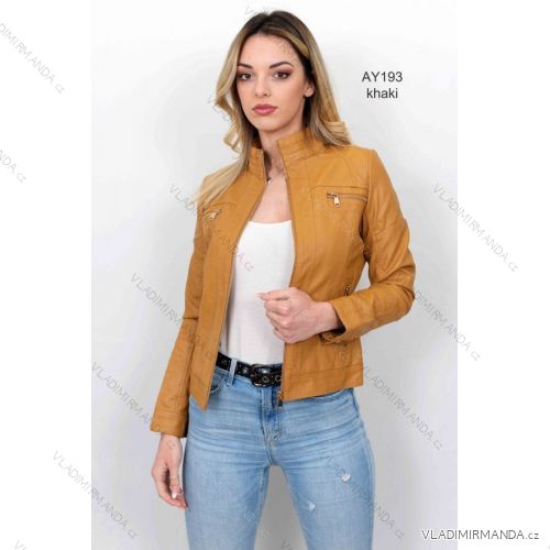 Bunda koženková/křivák dámské (S-XL) ITALSKÁ MÓDA IMPBD22AY193w