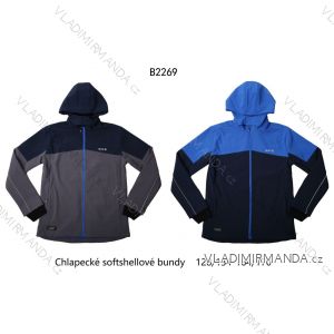 Bunda softshellová dlhý rukáv na zips s kapucňou dorast chlapčenská (128/134-164/170) WOLF B2269