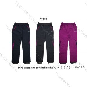 Nohavice zateplené softshellové detské dorast dievčenské (116-146) WOLF B2292