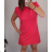Šaty elegantný krátky rukáv letné dámske (36-38-40-42-44) Poľská MÓDA PMLK21LEILA-ROSE/DR