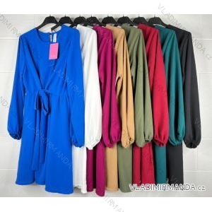 Šaty dlouhý rukáv dámské (S/M ONE SIZE) ITALSKÁ MÓDA IMPBB22K9722