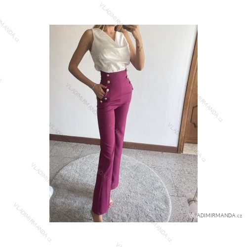 Kalhoty dlouhé dámské (S/M ONE SIZE) ITALSKÁ MÓDA IMPBB22E1782