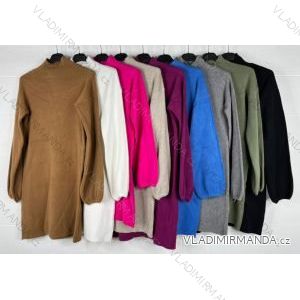 Šaty s rolákem dlouhý rukáv dámské (S/M ONE SIZE) ITALSKÁ MÓDA IMPBB22Z7008