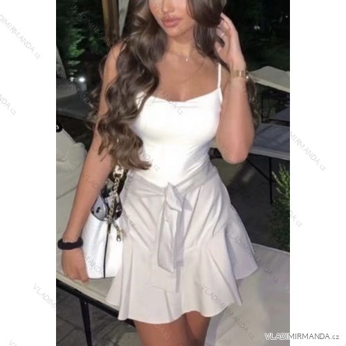 Šaty letní na ramínka dámské (S/M ONE SIZE) ITALSKÁ MÓDA IMPBB22B21841