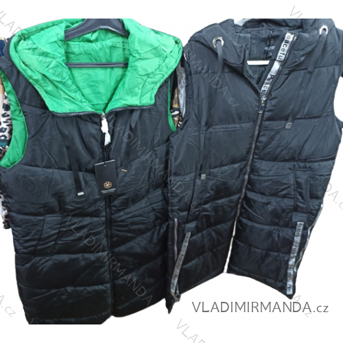 Vesta bez rukávu dámská nadrozměr (S-2XL) ITALSKÁ MODA IM922104