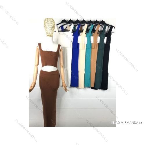 Souprava letní top bez rukávu a sukně dámská (S/M ONE SIZE) ITALSKÁ MÓDA IMPBB22Y22782