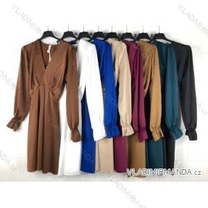 Šaty dlouhý rukáv dámské (S/M ONE SIZE) ITALSKÁ MÓDA IMPBB22S3556