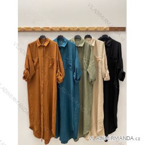 Women's Long Sleeve Shirt Dress (S/M ONE SIZE) ITALIAN FASHION IMPDY22FHAO35177