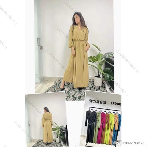 Šaty dlouhé dlouhý rukáv dámské (S/M ONE SIZE) ITALSKÁ MÓDA IMPDY22LS17946