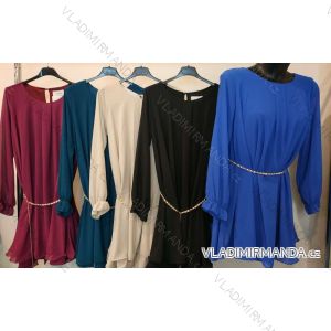 Šaty dlouhý rukáv dámské (S/M ONE SIZE) ITALSKÁ MÓDA IMPMM22178120095