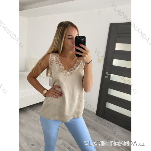 Dress with 3/4-sleeve ladies pocket (uni sl) ITALIAN Fashion IM3181746 béžová S / M one size