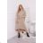 Beige insulated dress with hood