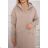 Beige insulated dress with hood