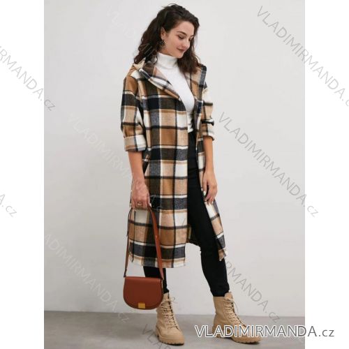 Kabát podzimní dlouhý rukáv dámský nadrozměr (2XL/3XLONE SIZE) ITALSKÁ MÓDA IMD22703