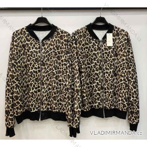 Mikina na zip dlouhý rukáv dámské (S/M ONE SIZE) ITALSKÁ MÓDA IMWE223093
