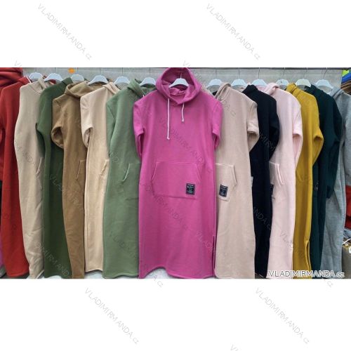 Mikina zateplená s kapucňou dlhý rukáv dámske (S/M ONE SIZE) TALIANSKA MÓDA IMWGG22003