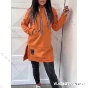 Mikina zateplená s kapucňou dlhý rukáv dámske (S/M ONE SIZE) TALIANSKA MÓDA IMWGG22005