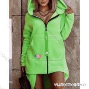 Mikina zateplená na zips s kapucňou dlhý rukáv dámske (S/M ONE SIZE) TALIANSKA MÓDA IMWGG22008