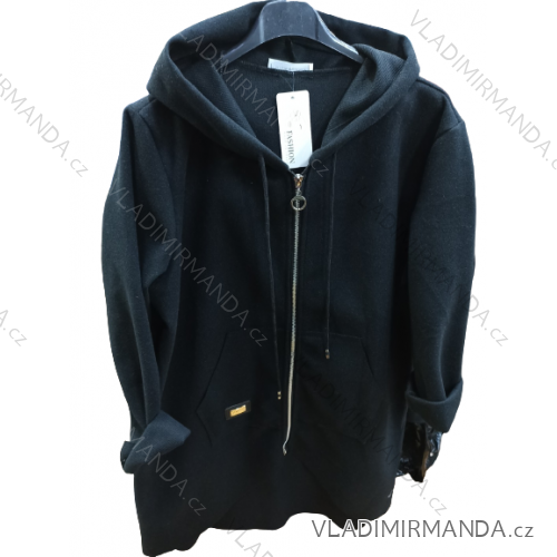 Mikina na zips s kapucňou dlhý rukáv dámske (L/XL/2XL ONE SIZE) TALIANSKA MóDA IM4221340
