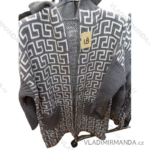 Cardigan pletený dlouhý rukáv dámské (S/M ONE SIZE) ITALSKá MóDA IM422BLUD