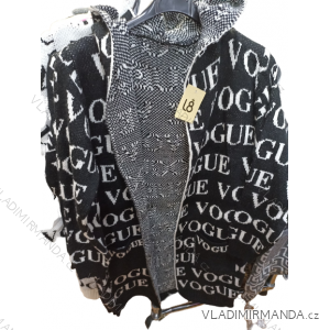 Cardigan pletený dlouhý rukáv dámské (S/M ONE SIZE) ITALSKá MóDA IM4221329