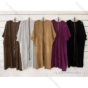 Cardigan pletený s páskem dámský (S/M/L ONE SIZE) ITALSKÁ MÓDA IMWY22195