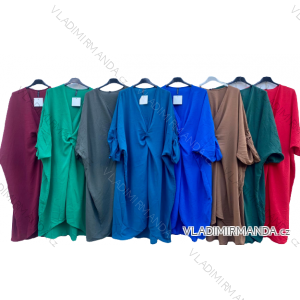 Women's Long Maxi 3/4 Short Sleeve Dress (L/XL/2XL/3XL ONE SIZE) ITALIAN FASHION IMD22724