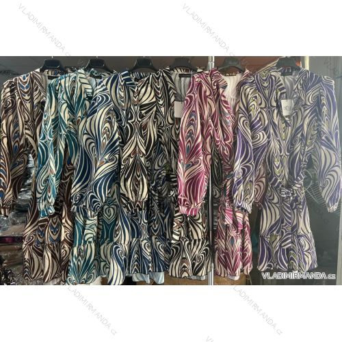 Šaty dlhý rukáv dámske (S/M ONE SIZE) TALIANSKA MÓDA IMM22UN8069b