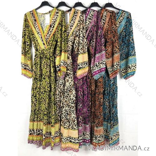 Šaty dlhý rukáv dámske (S/M ONE SIZE) TALIANSKA MÓDA IMPBB22F12333